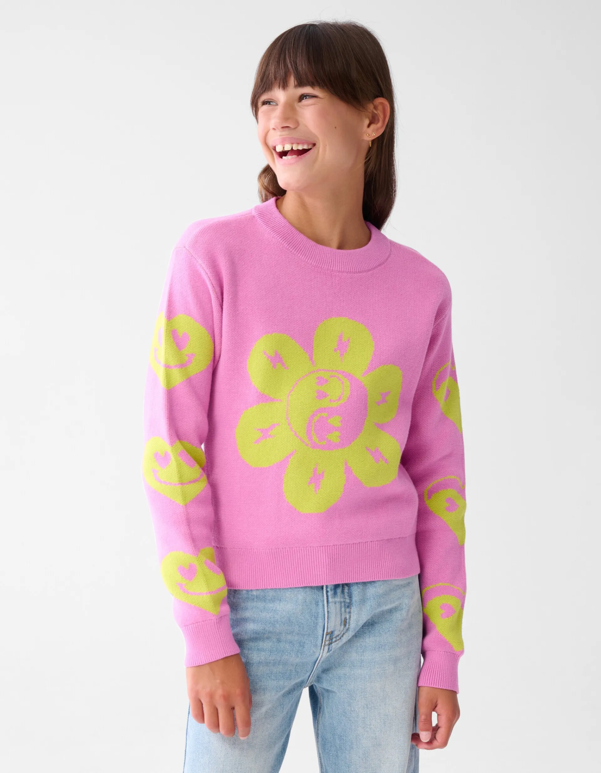 Shoeby Printed Trui Roze< Gebreide Truien
