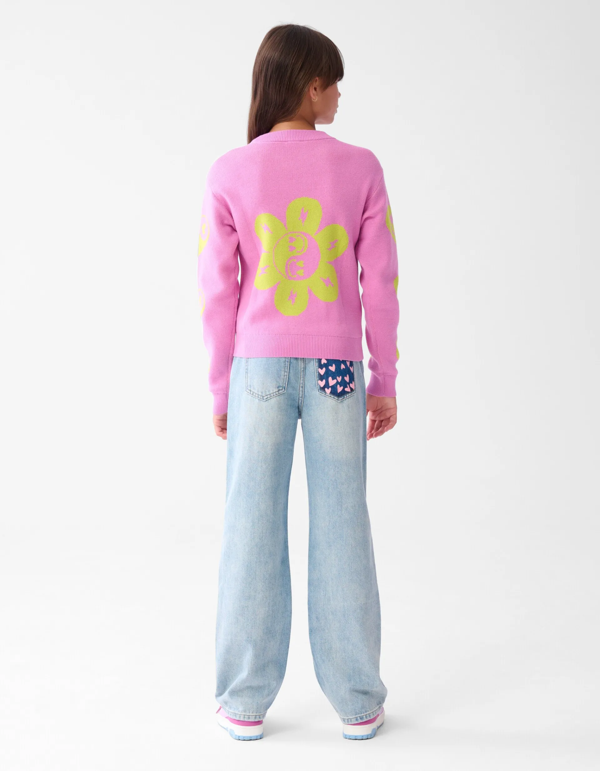 Shoeby Printed Trui Roze< Gebreide Truien