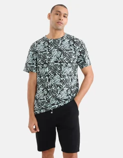 Shoeby Printed T-shirt Lichtgroen<Heren T-Shirts En Polo's