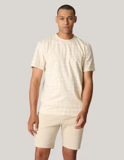 Shoeby Printed T-shirt Zand<Heren T-Shirts En Polo's