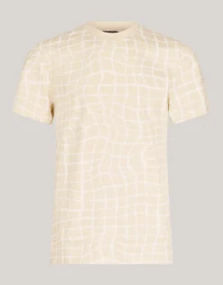 Shoeby Printed T-shirt Zand<Heren T-Shirts En Polo's