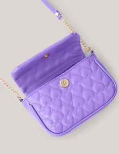 Shoeby Quilted Heart Tas Paars< Tassen