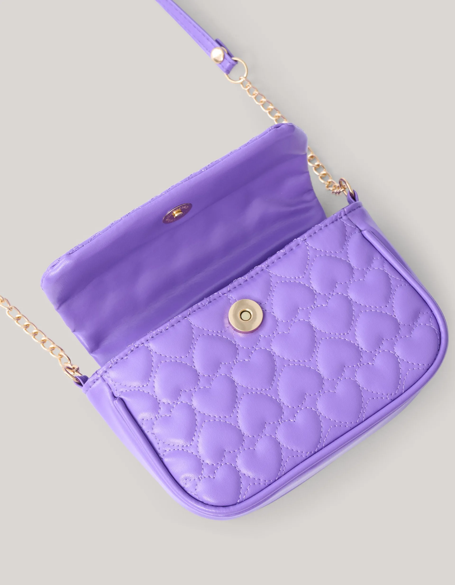 Shoeby Quilted Heart Tas Paars< Tassen