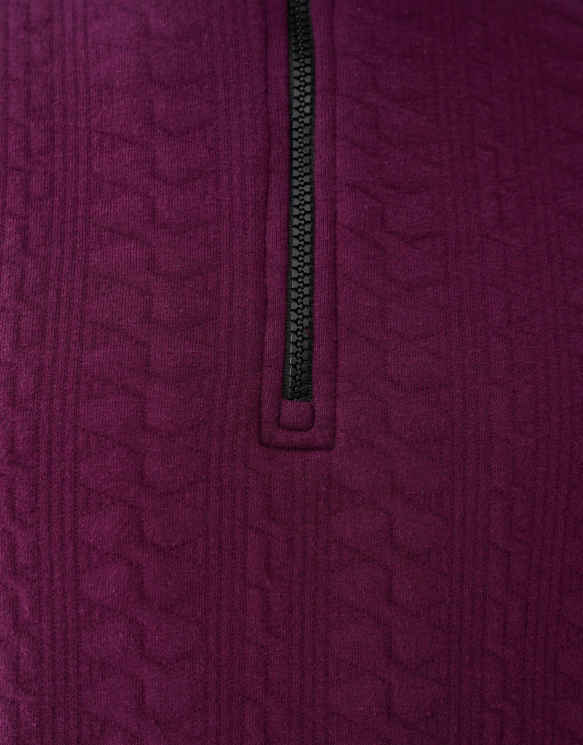 Shoeby Quilted Zipper Sweater Donkerrood<Heren Truien En Sweaters