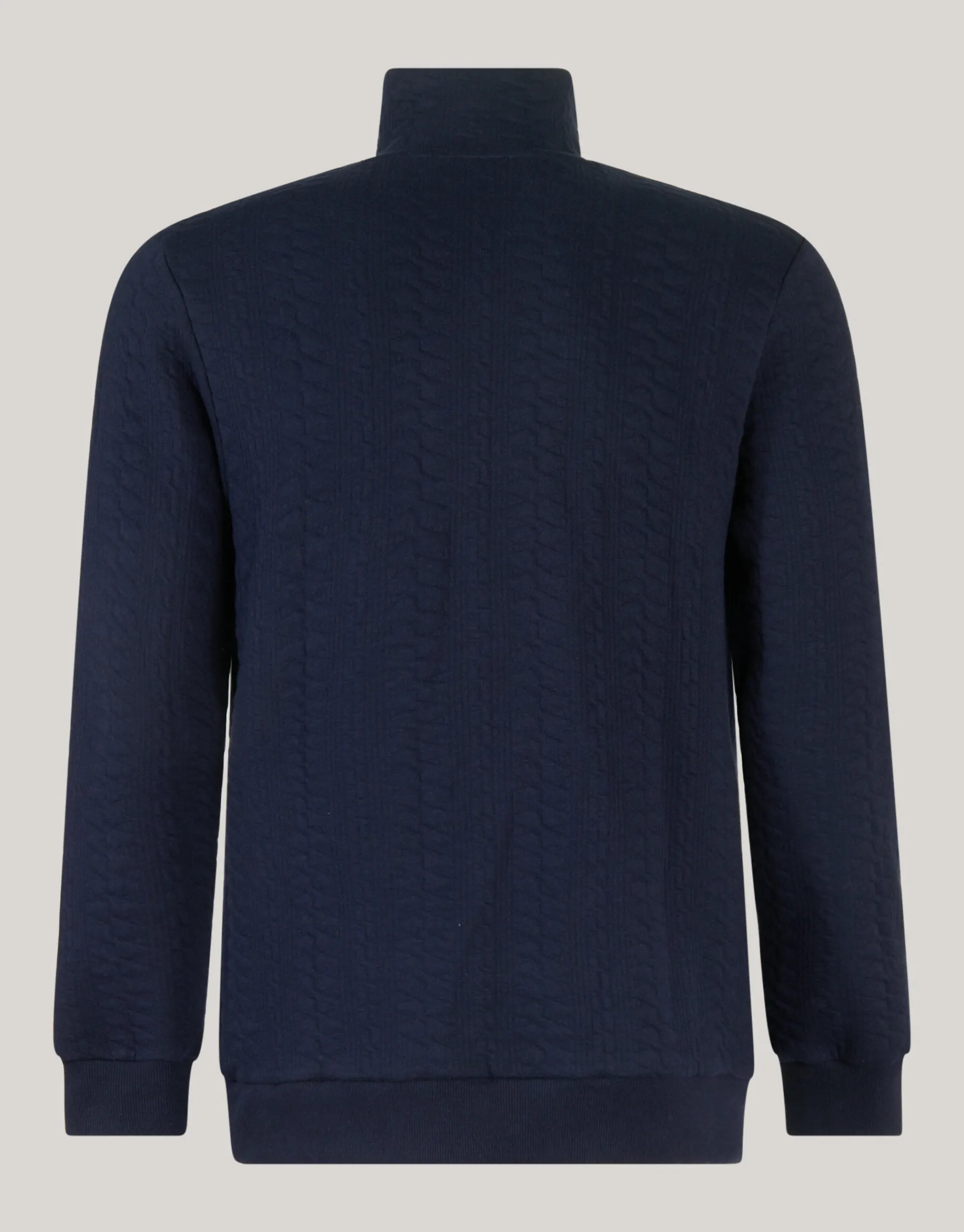 Shoeby Quilted Zipper Trui Donkerblauw<Heren Truien En Sweaters