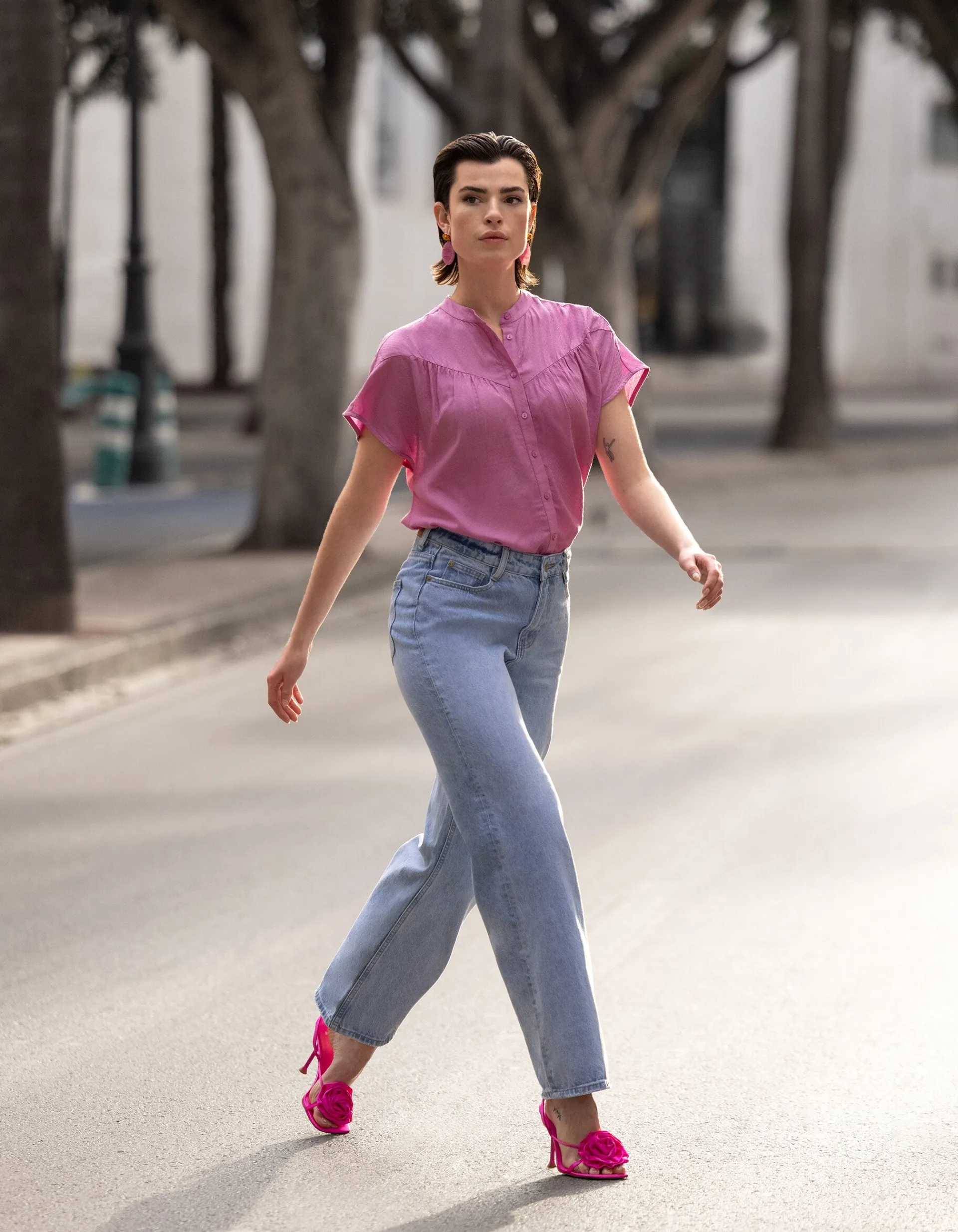 Shoeby Relaxed Fit Top Roze<DAMES Tops