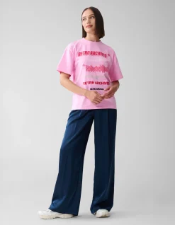 Shoeby Retro Artwork T-shirt Roze<DAMES T-Shirts