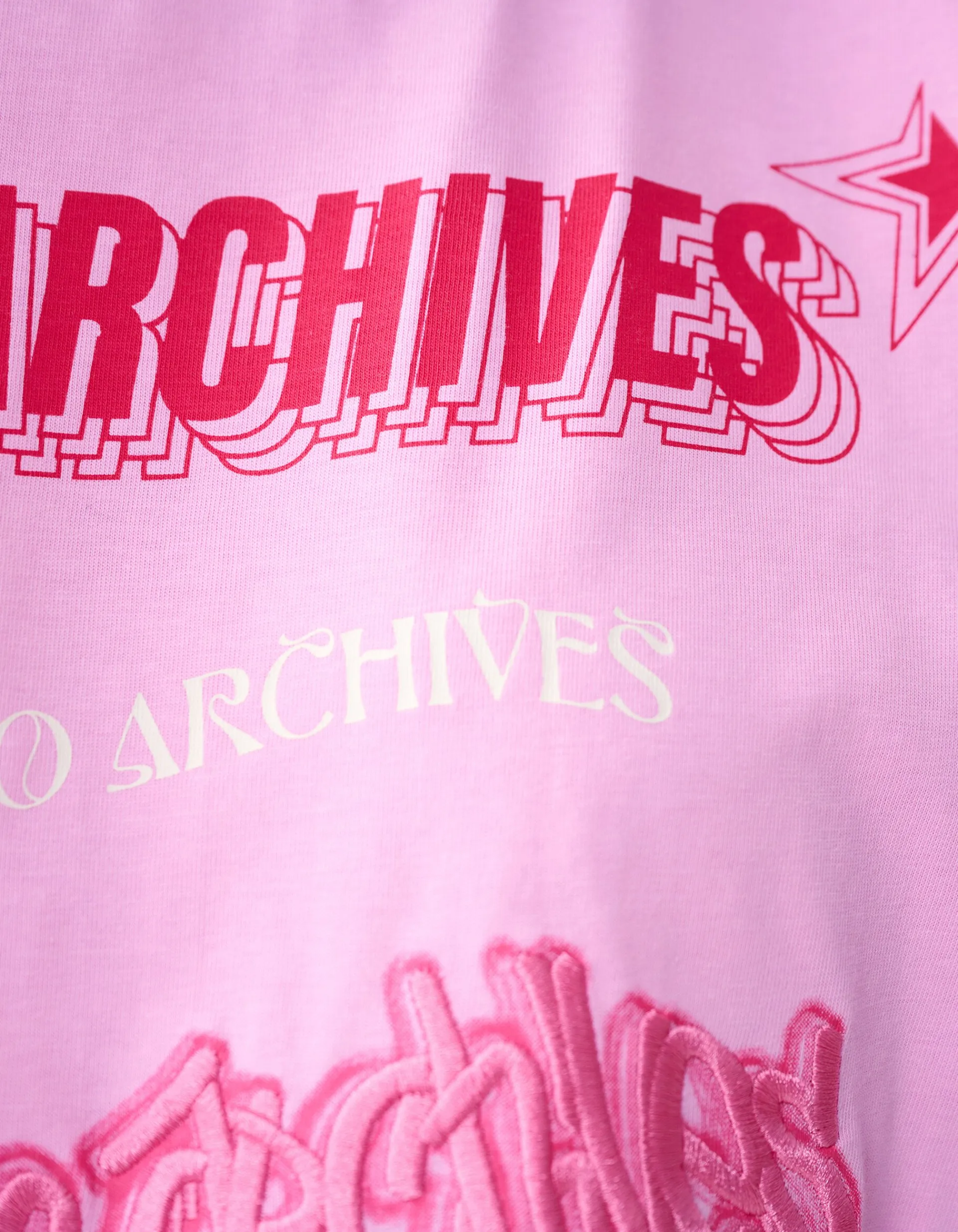 Shoeby Retro Artwork T-shirt Roze<DAMES T-Shirts