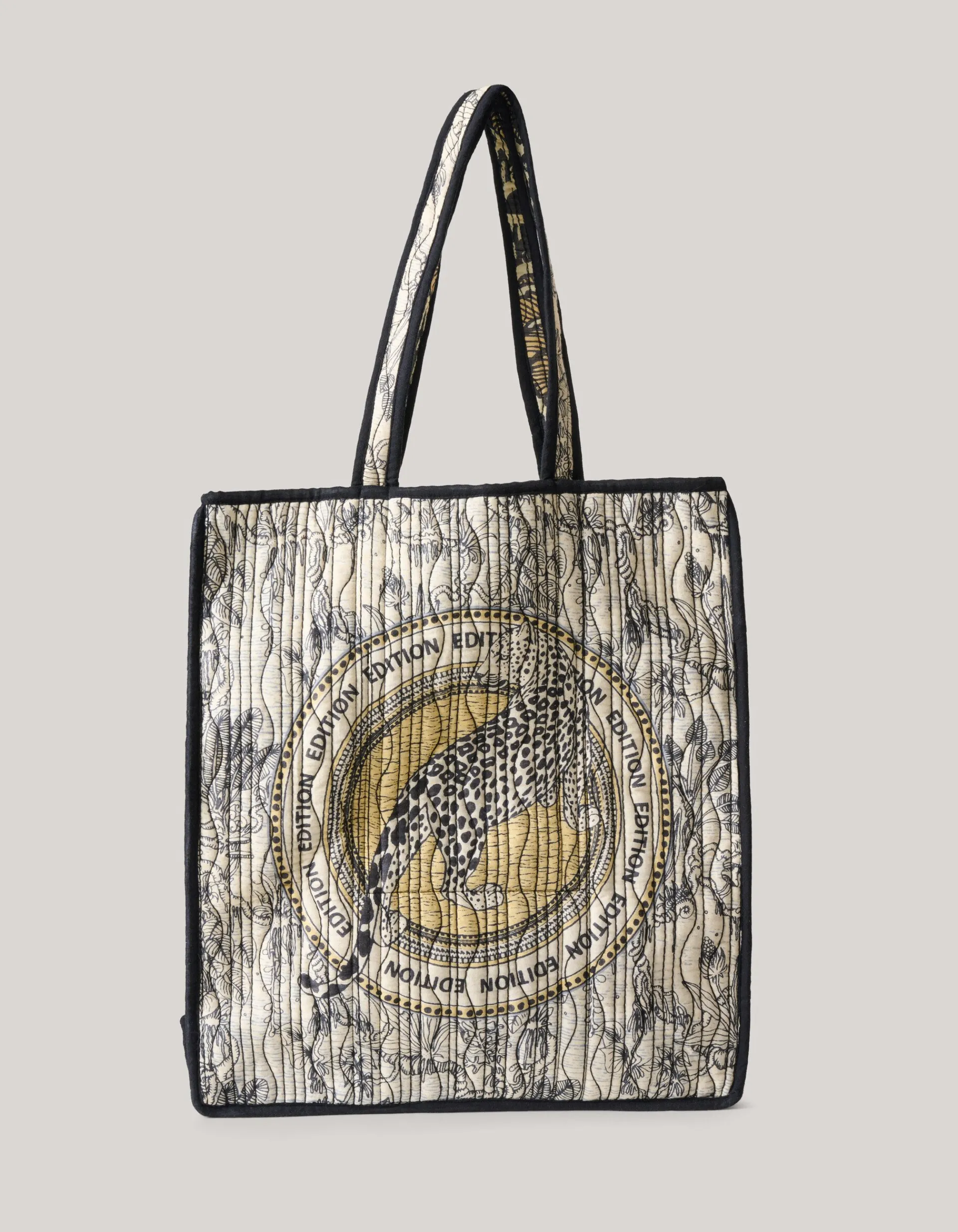 Shoeby Reversible Printed Shopper Gebroken Wit/Zwart<DAMES Tassen