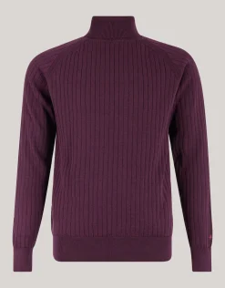 Shoeby Rib Coltrui Donkerrood<Heren Truien En Sweaters