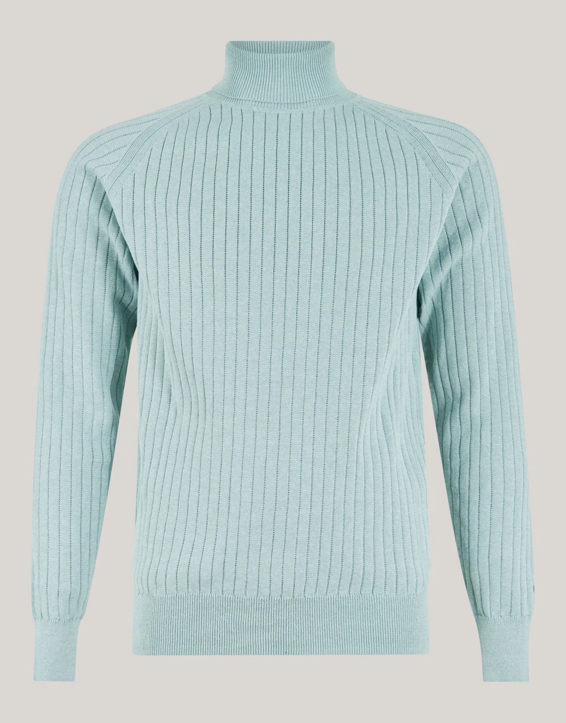Shoeby Rib Coltrui Lichtgroen<Heren Truien En Sweaters