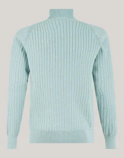 Shoeby Rib Coltrui Lichtgroen<Heren Truien En Sweaters