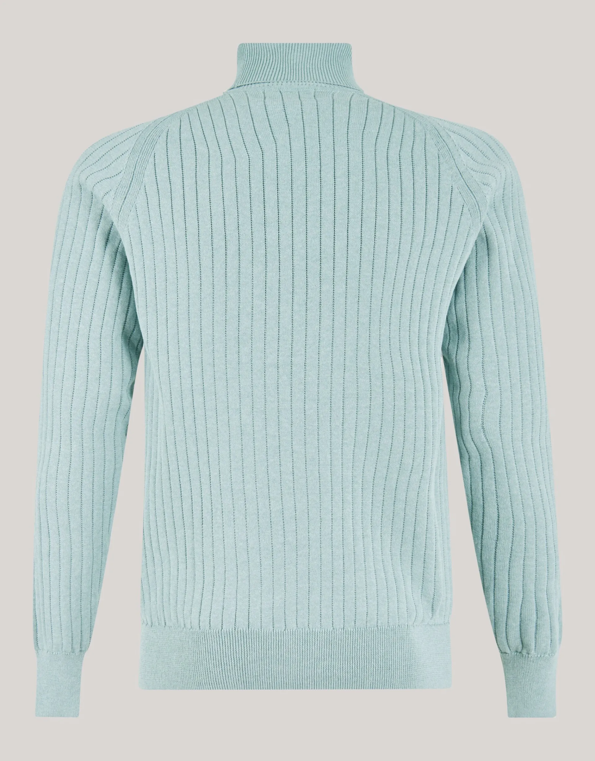 Shoeby Rib Coltrui Lichtgroen<Heren Truien En Sweaters