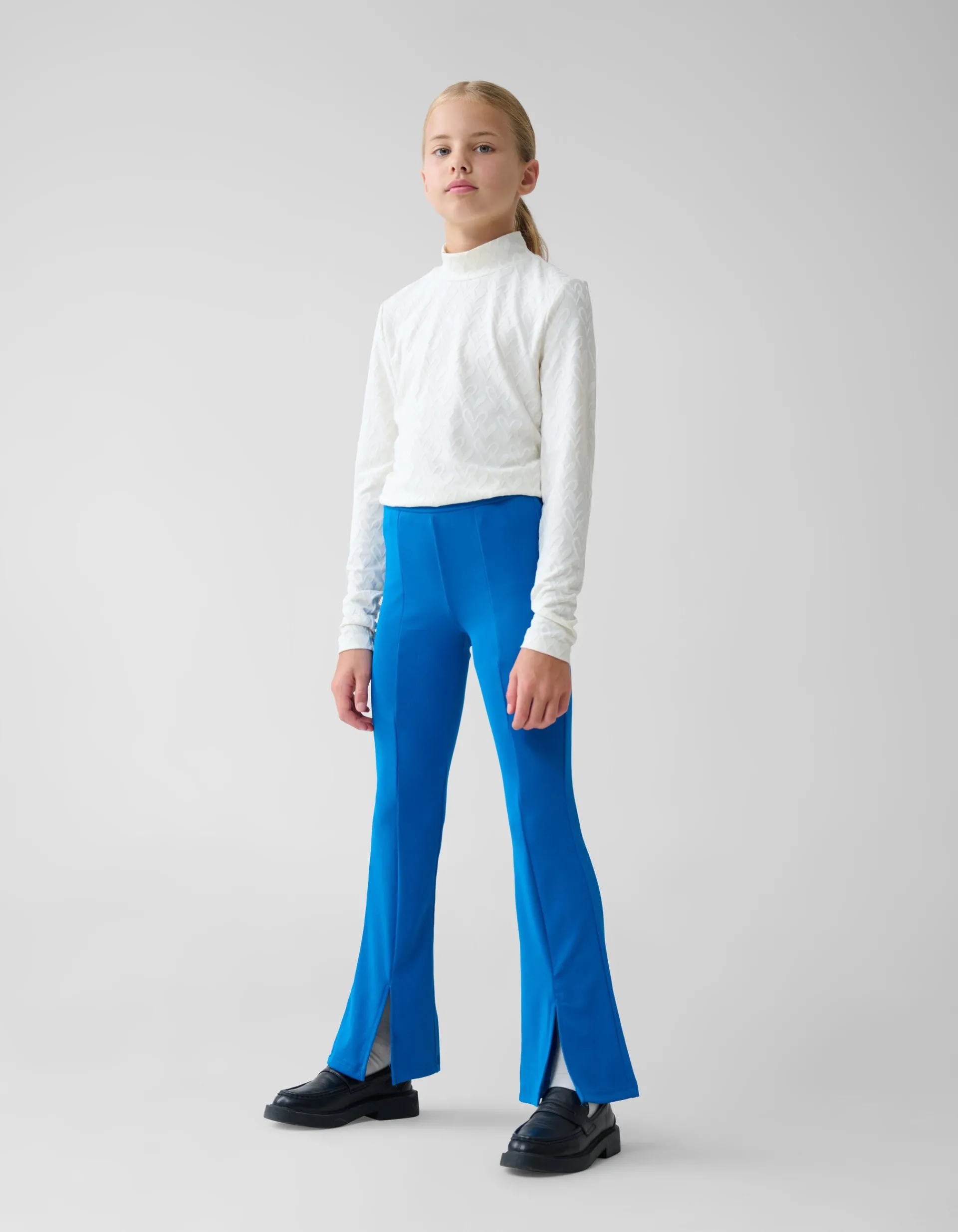 Shoeby Rib Flared Legging Blauw< Broeken