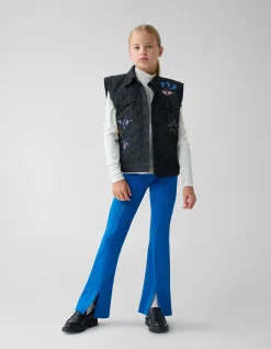 Shoeby Rib Flared Legging Blauw< Broeken
