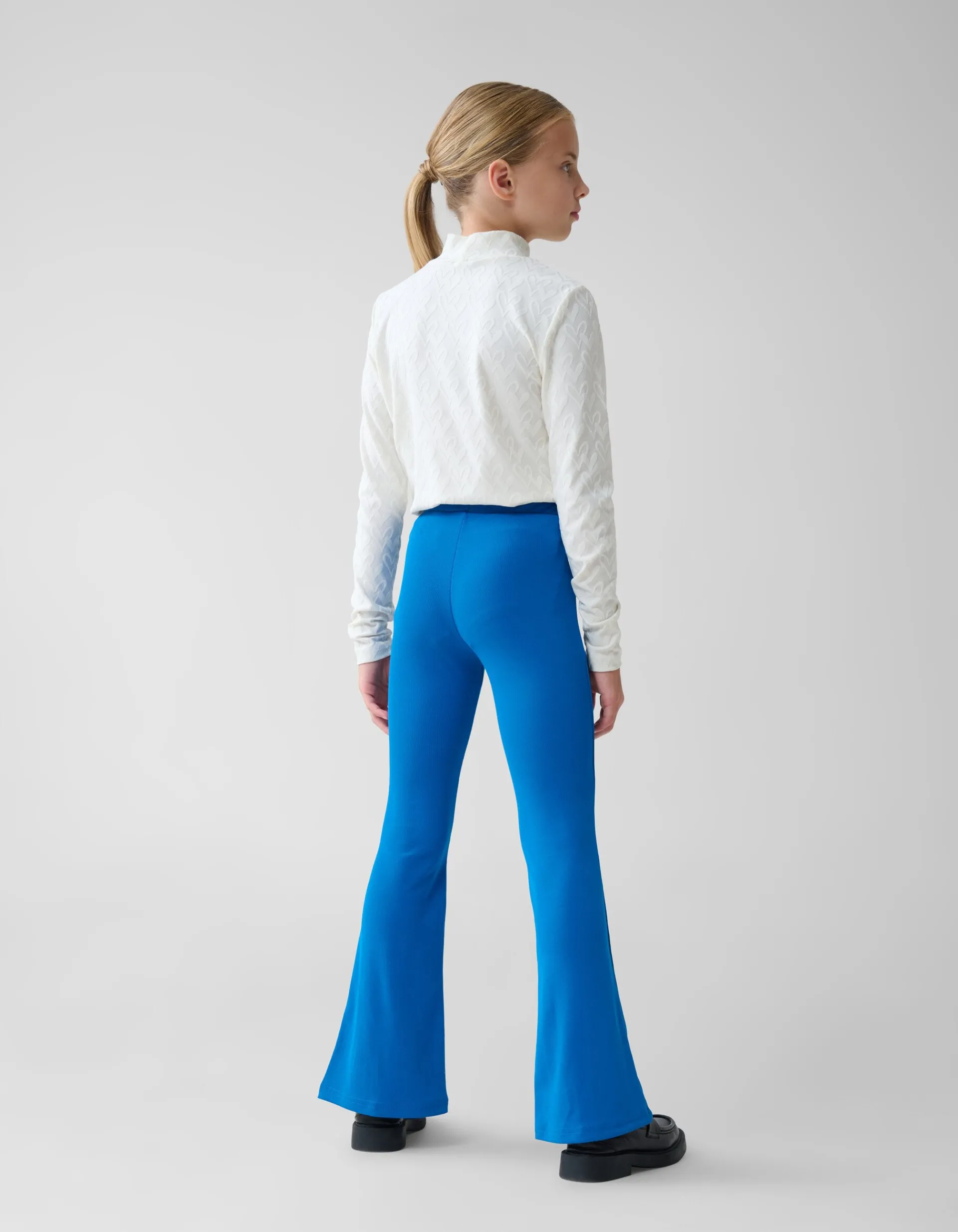 Shoeby Rib Flared Legging Blauw< Broeken