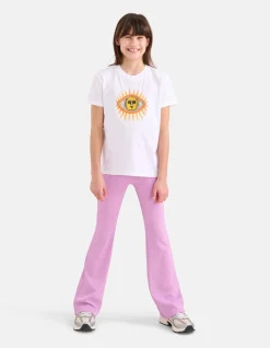 Shoeby Rib Flared Legging Lichtpaars< Broeken