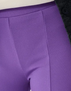 Shoeby Rib Flared Legging Paars< Broeken
