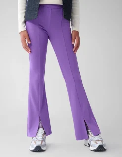 Shoeby Rib Flared Legging Paars< Broeken