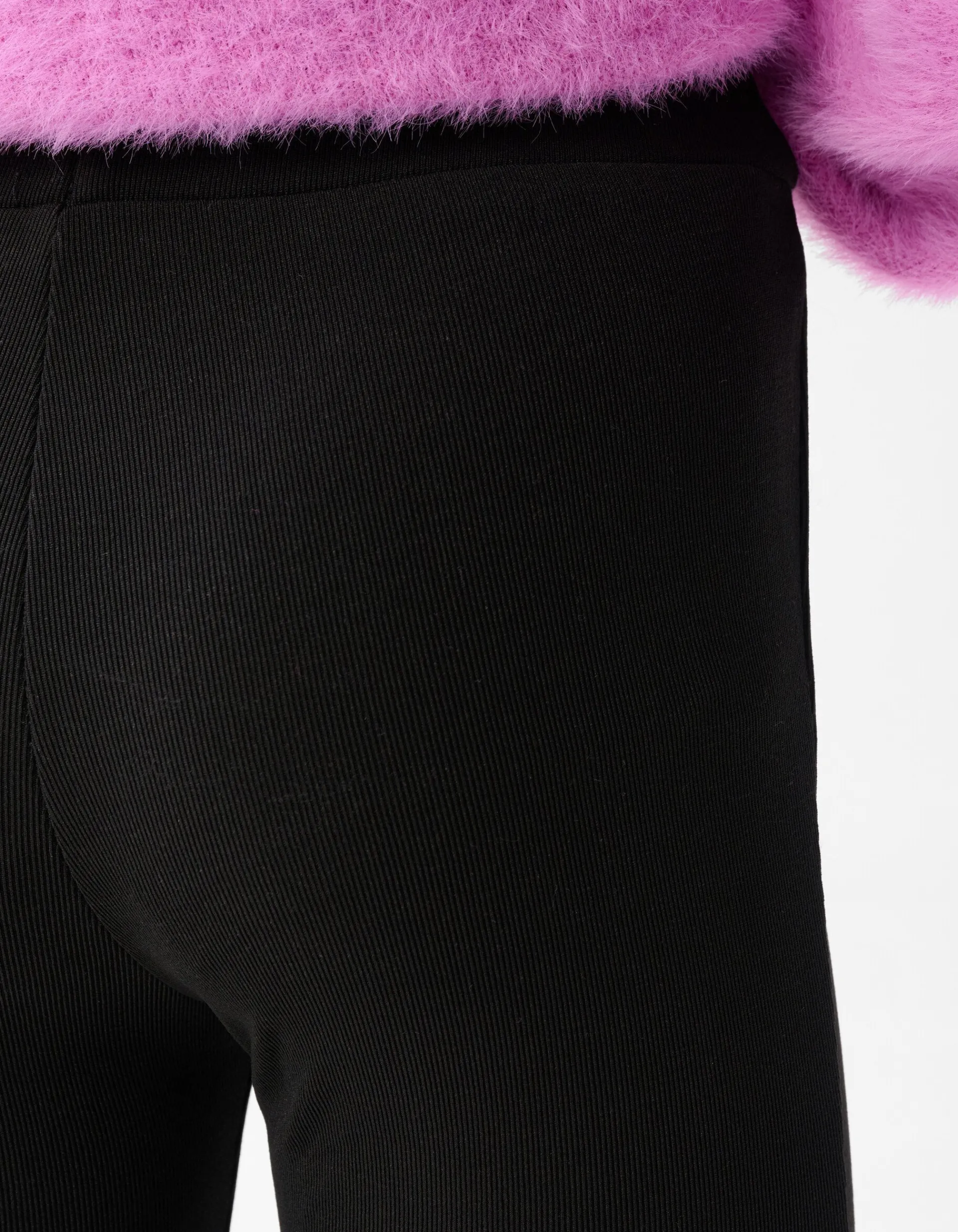 Shoeby Rib Flared Legging Zwart< Broeken