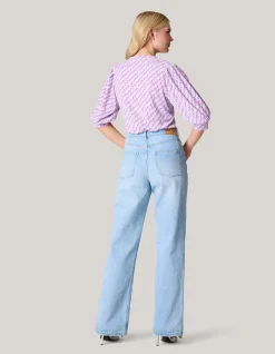 Shoeby Rib Jersey Top Licht Paars<DAMES T-Shirts