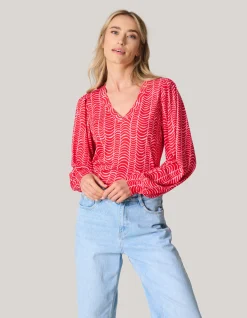 Shoeby Rib Jersey Top Rood<DAMES Tops