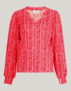 Shoeby Rib Jersey Top Rood<DAMES Tops