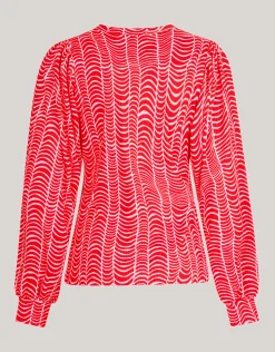 Shoeby Rib Jersey Top Rood<DAMES Tops