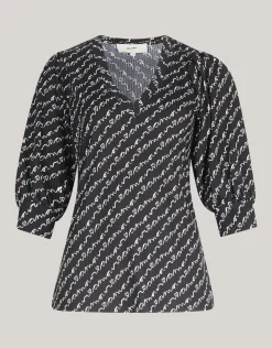 Shoeby Rib Jersey Top Zwart<DAMES T-Shirts