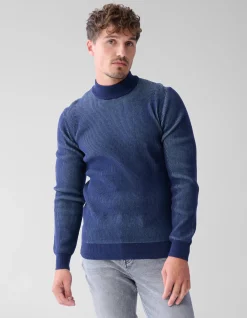 Shoeby Rib Trui Donkerblauw<Heren Truien En Sweaters