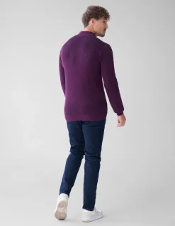 Shoeby Rib Trui Donkerrood<Heren Truien En Sweaters