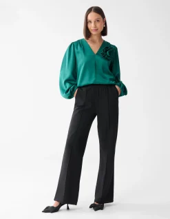 Shoeby Roos Blouse Donkergroen<DAMES Blouses