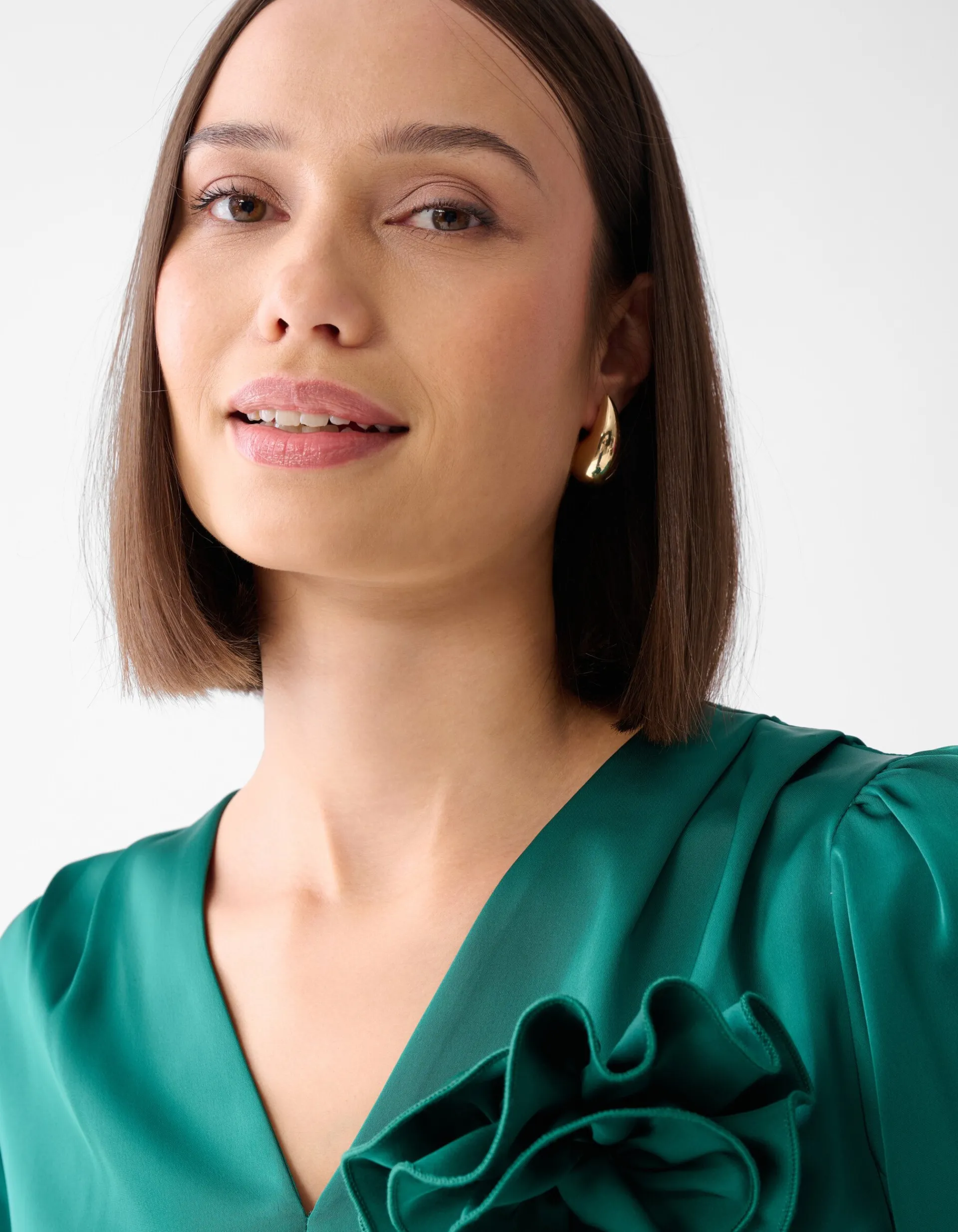 Shoeby Roos Blouse Donkergroen<DAMES Blouses