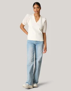 Shoeby Ruffle Top Gebroken Wit<DAMES Tops