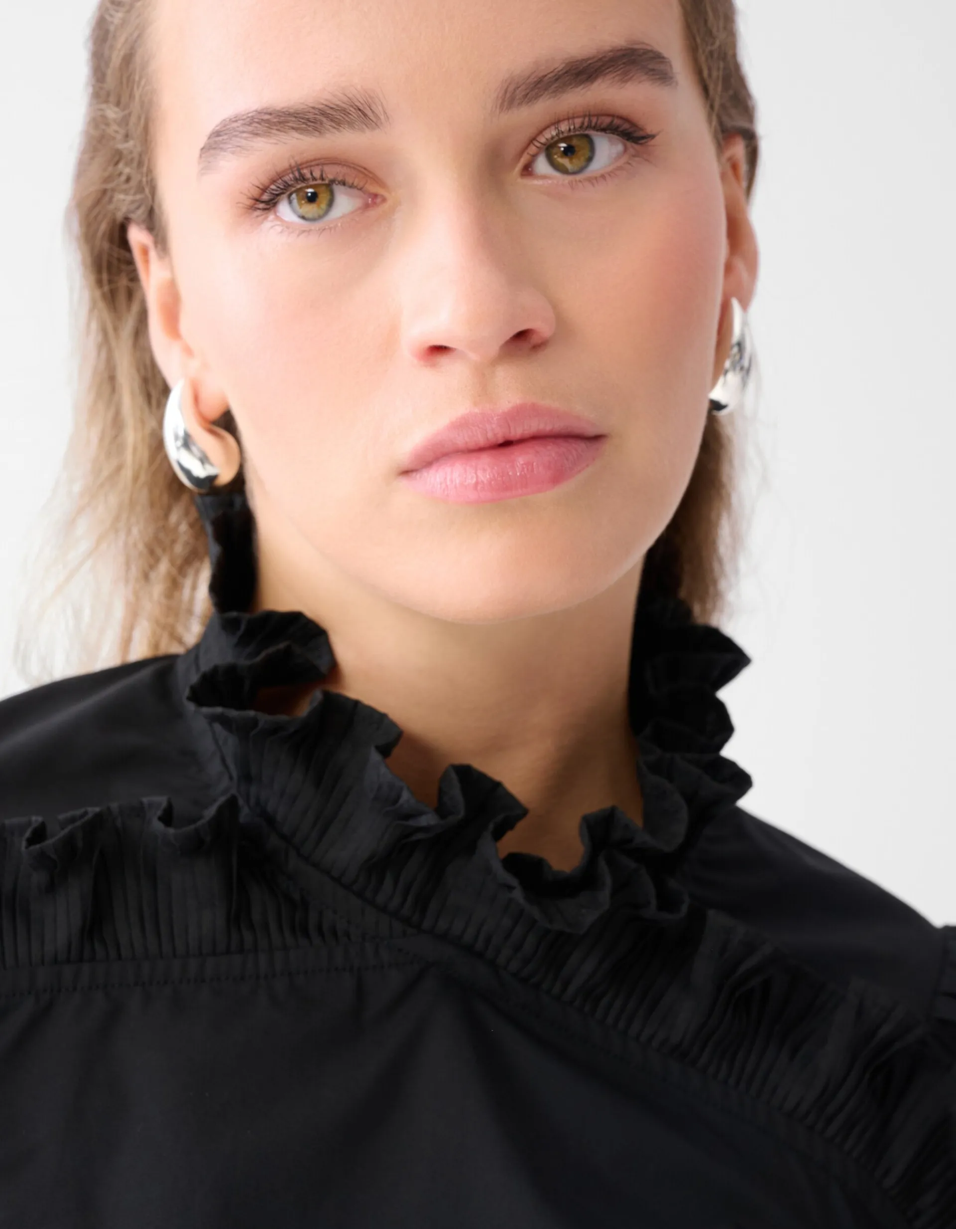 Shoeby Ruffle Top Zwart<DAMES Tops