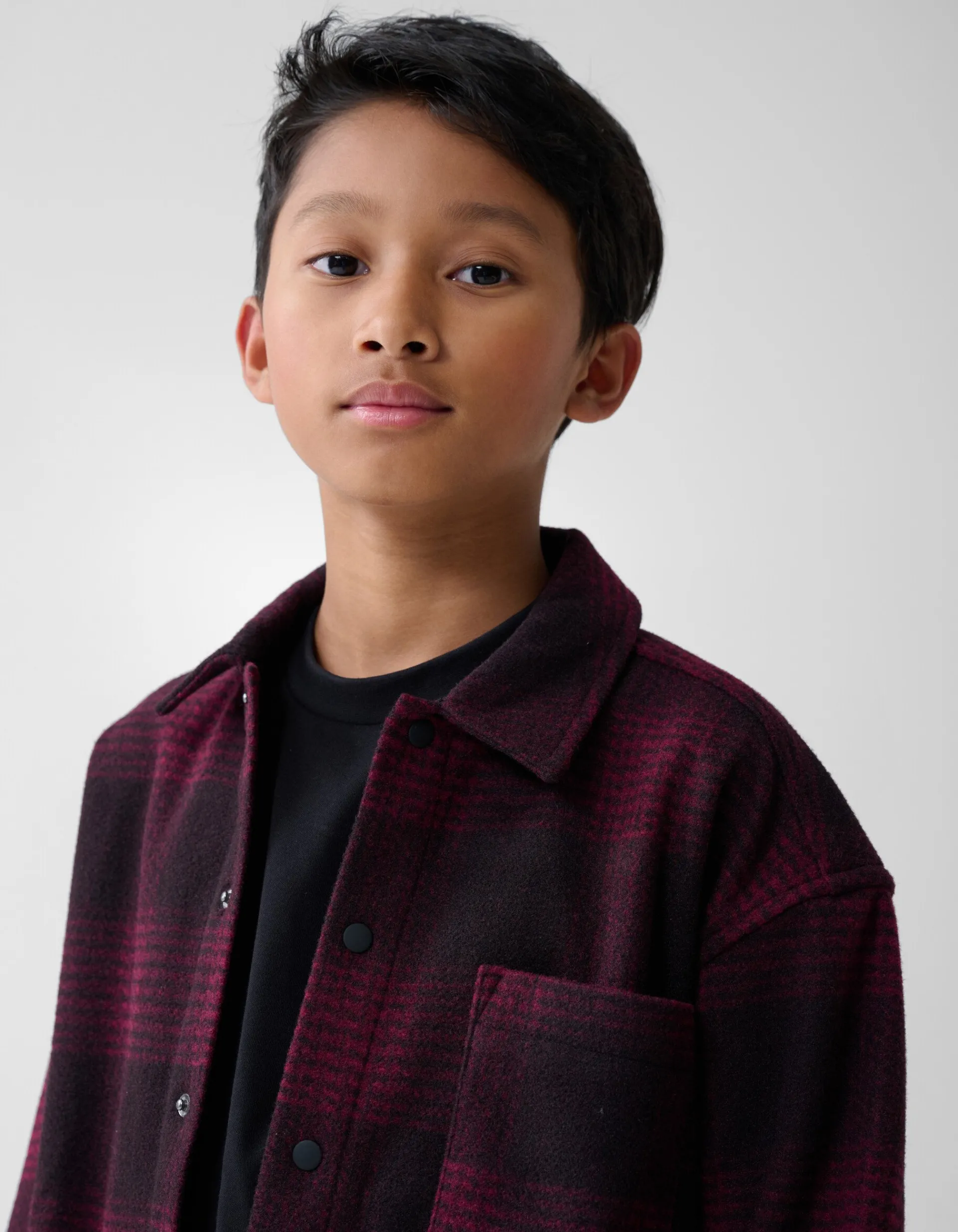 Shoeby Ruiten Overshirt Donkerrood< Overhemden