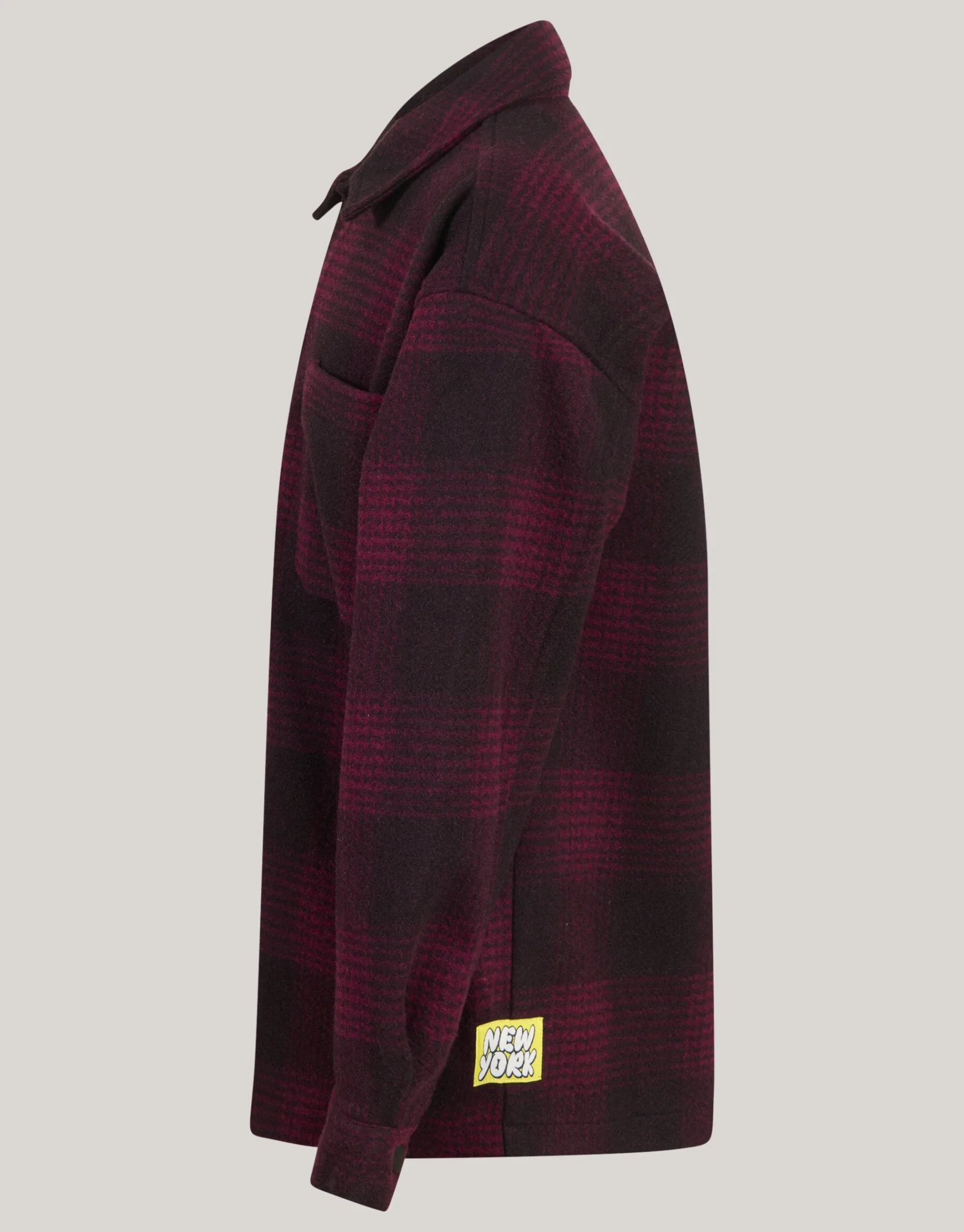 Shoeby Ruiten Overshirt Donkerrood< Overhemden