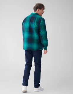 Shoeby Ruiten Padded Overshirt Groen<Heren Overshirts|Overhemden