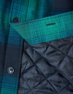 Shoeby Ruiten Padded Overshirt Groen<Heren Overshirts|Overhemden