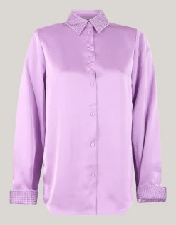 Shoeby Satijnen Blouse Lichtpaars By Lizzy<DAMES Blouses