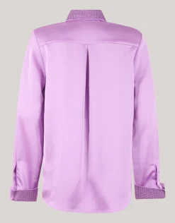 Shoeby Satijnen Blouse Lichtpaars By Lizzy<DAMES Blouses