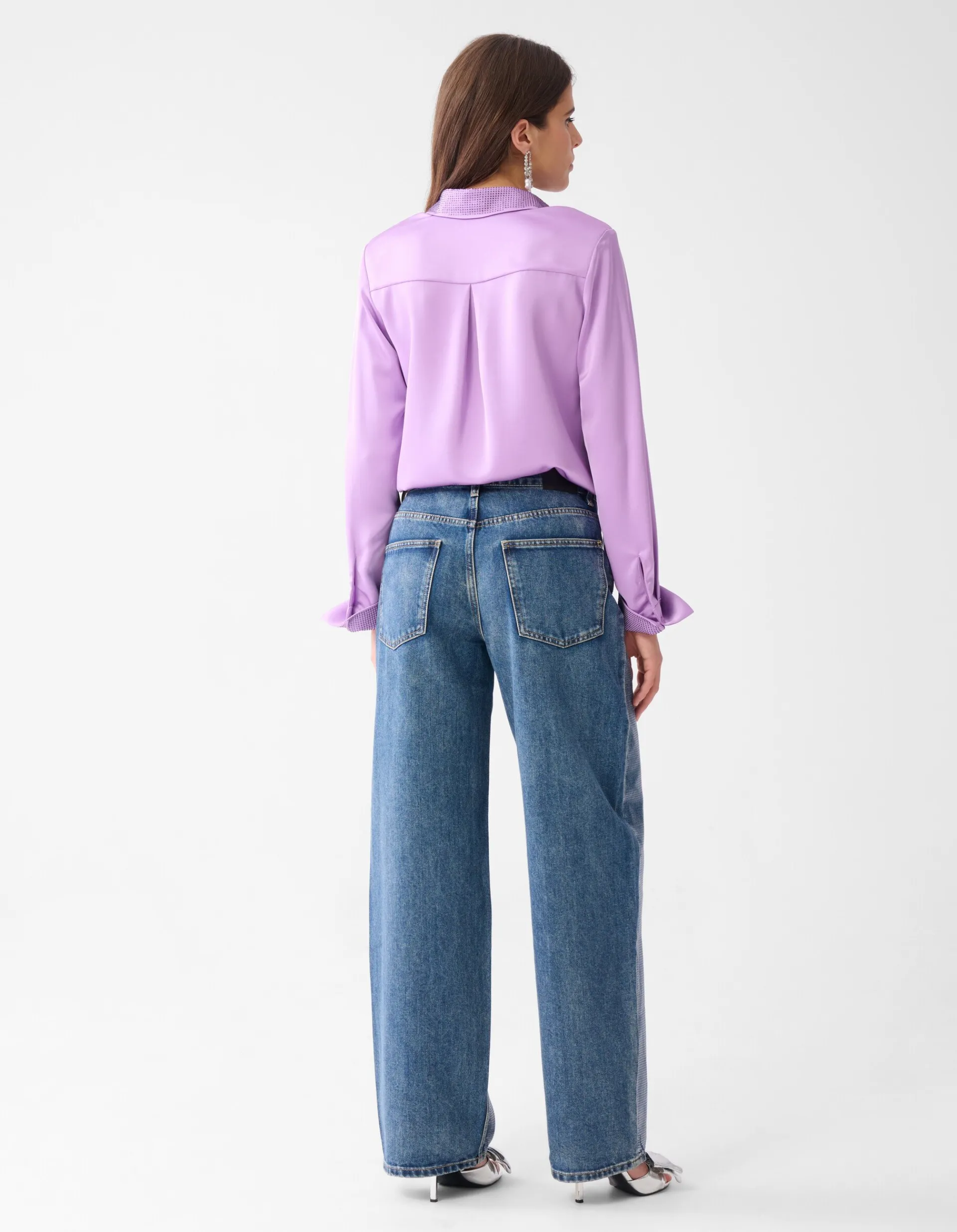 Shoeby Satijnen Blouse Lichtpaars By Lizzy<DAMES Blouses