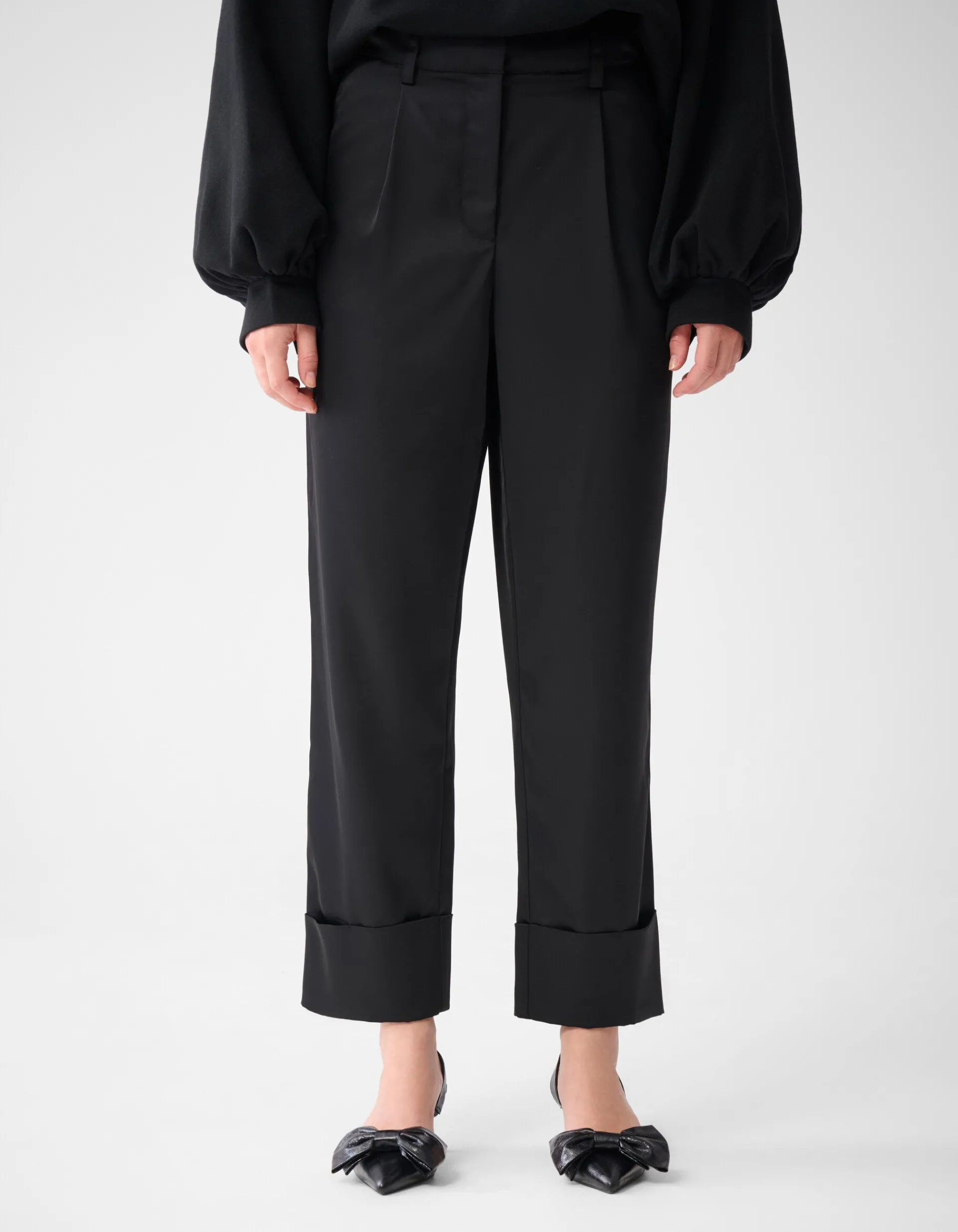 Shoeby Satijnen Broek Zwart By Lonneke<DAMES Broeken