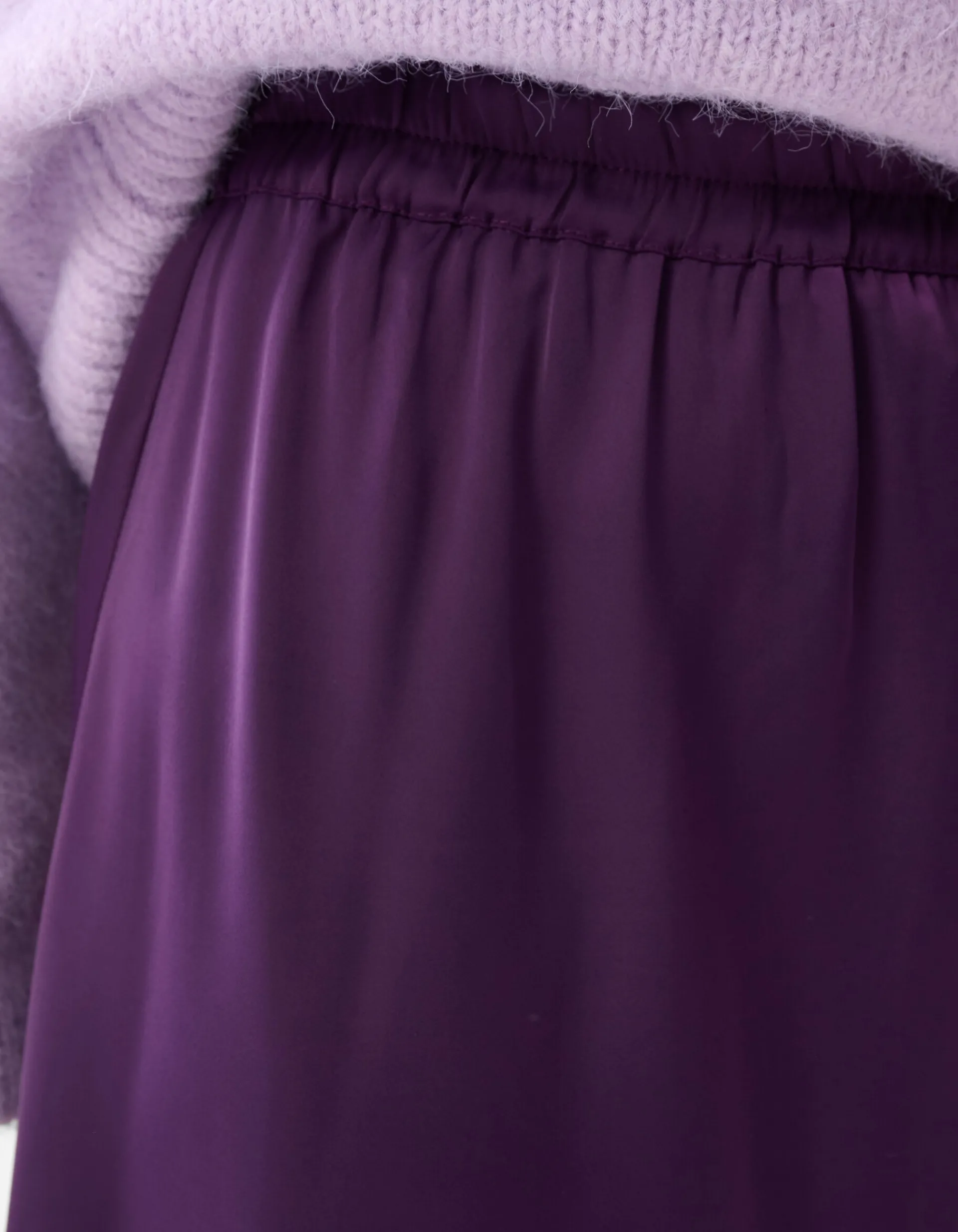 Shoeby Satijnen Maxi Rok Donkerpaars<DAMES Rokken