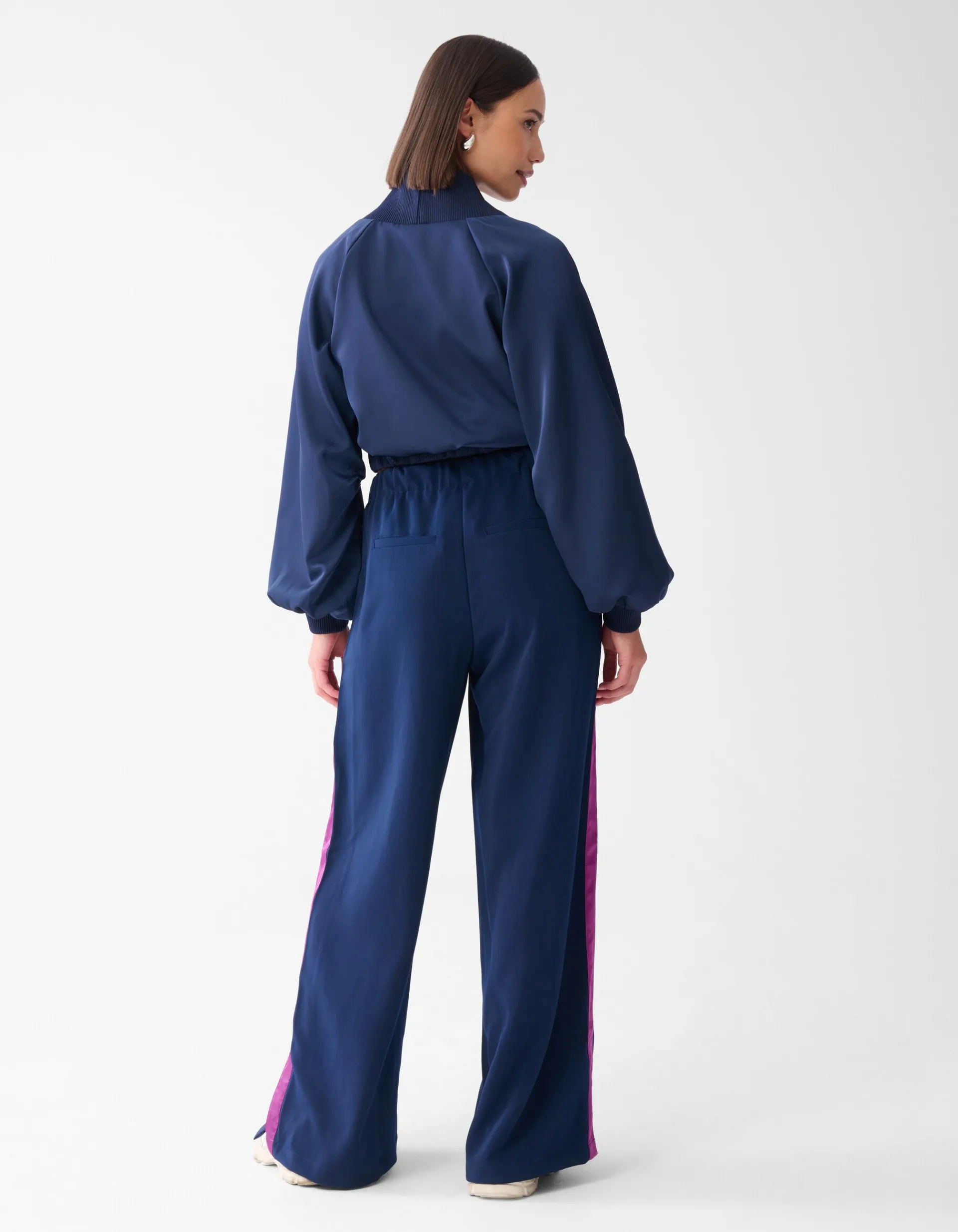 Shoeby Satijnen Overslag Blouse Donkerblauw<DAMES Blouses