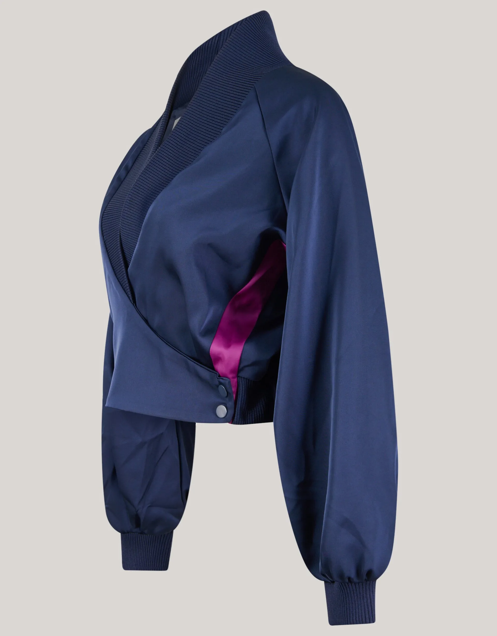 Shoeby Satijnen Overslag Blouse Donkerblauw<DAMES Blouses
