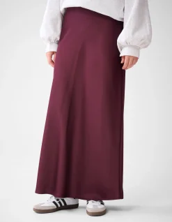 Shoeby Satijnen Rok Donkerrood By Lonneke<DAMES Rokken