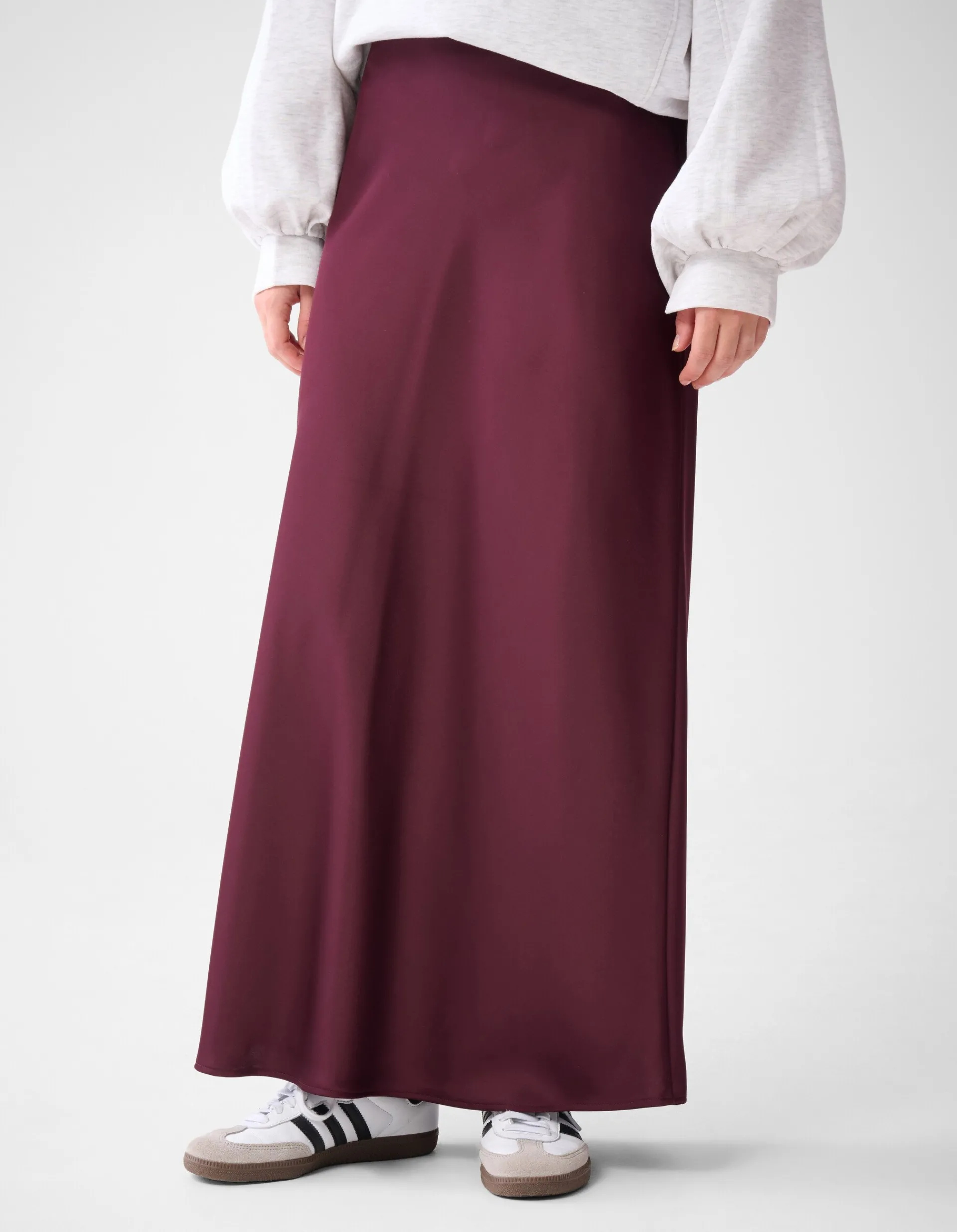 Shoeby Satijnen Rok Donkerrood By Lonneke<DAMES Rokken