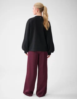 Shoeby Satijnen Wide Leg Broek Donkerrood By Lonneke<DAMES Broeken