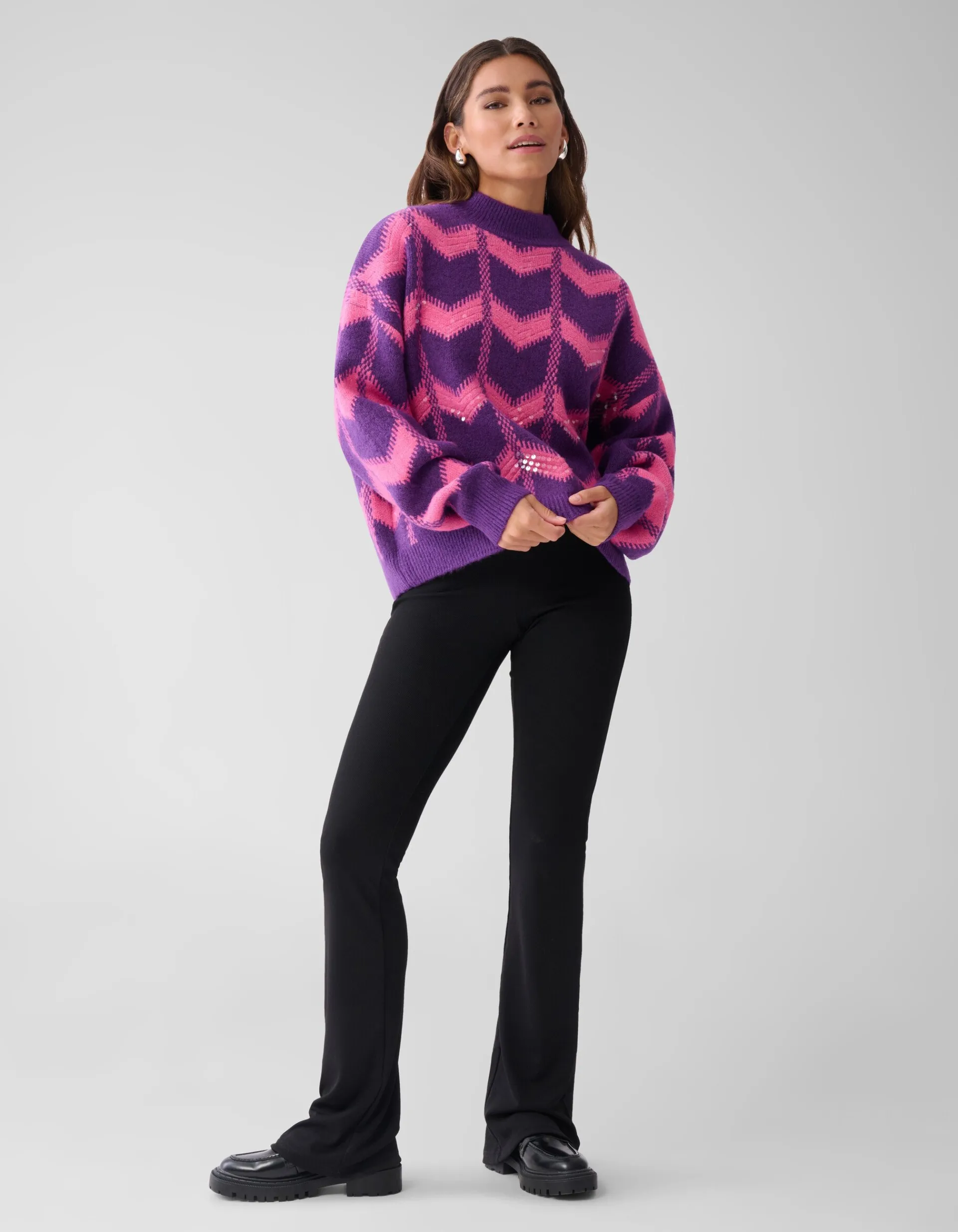 Shoeby Sequin Dames Trui Paars By Furmey<DAMES Truien En Sweaters